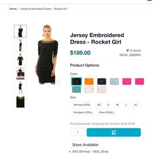 Like New Gretchen Scott Embroidered Dress- Rocket Girl Navy /Gold Size L